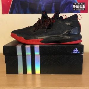 adidas D Lillard 2 - Core Blk/Scarlet, Men Sz 10.5